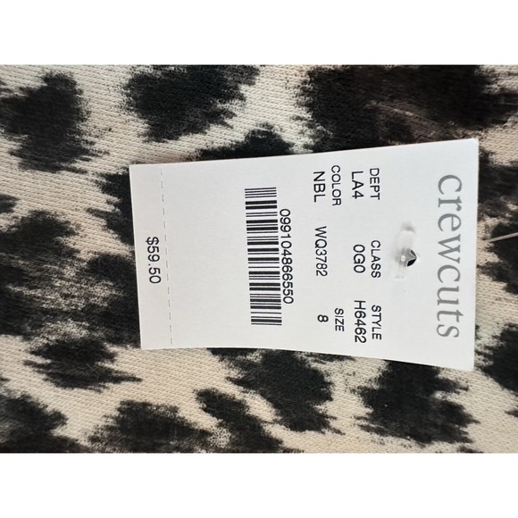 Crewcuts NWT Dress Girls 8 Animal Print Leopard Ruffle Long Sleeve Cotton Blend - Picture 5 of 10